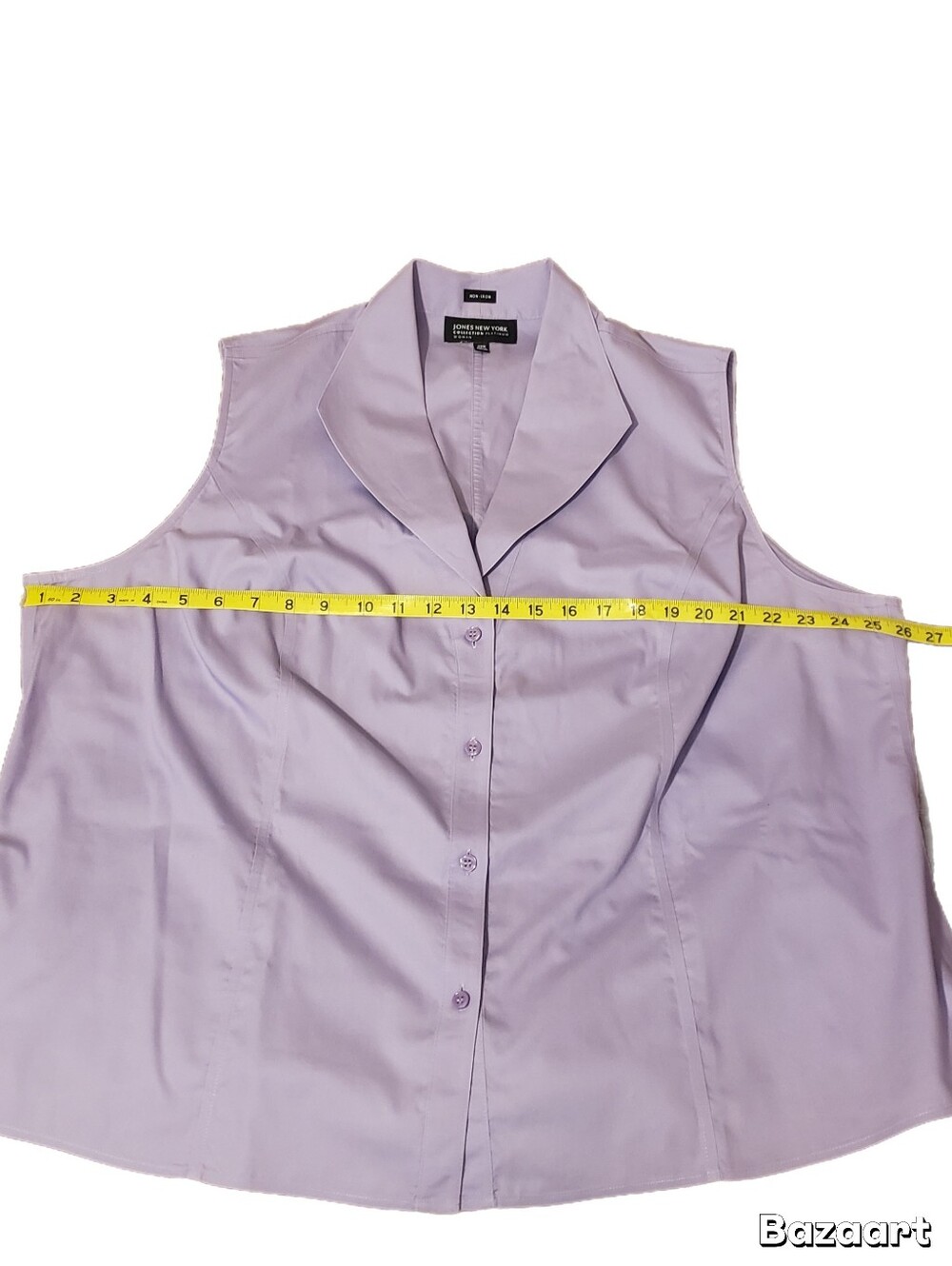 Jones New York, Collection Platinum Woman Sleeveless Lavender Blouse, 22W - Picture 9 of 10